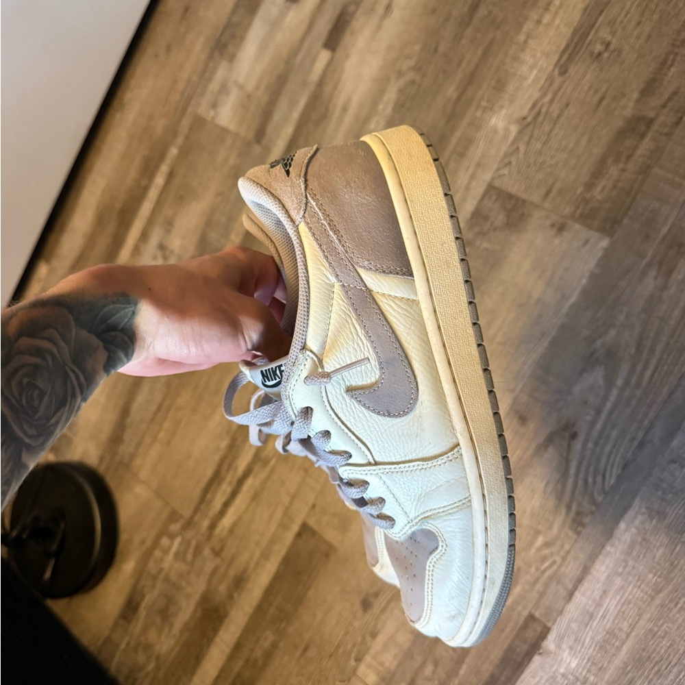 AJ1 Cream and Grey